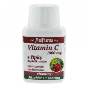 MEDPHARMA Vitamín C 1000mg s šípky 37 tablet MEDPHARMA Vitamín C 1000mg s šípky 37 tablet