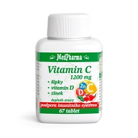 MEDPHARMA Vitamin C 1200 mg se šípky + vitamin D + zinek 67 tablet