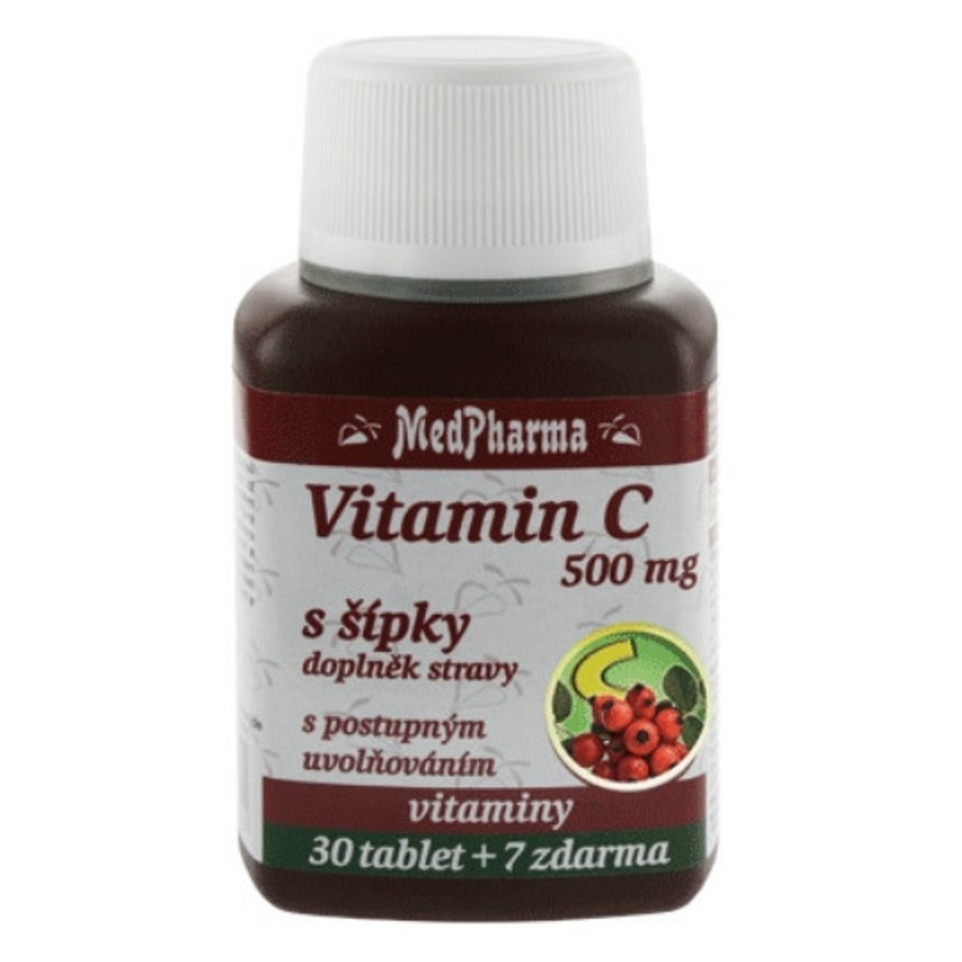 E-shop MEDPHARMA Vitamín C 500 mg s šípky 37 tablet