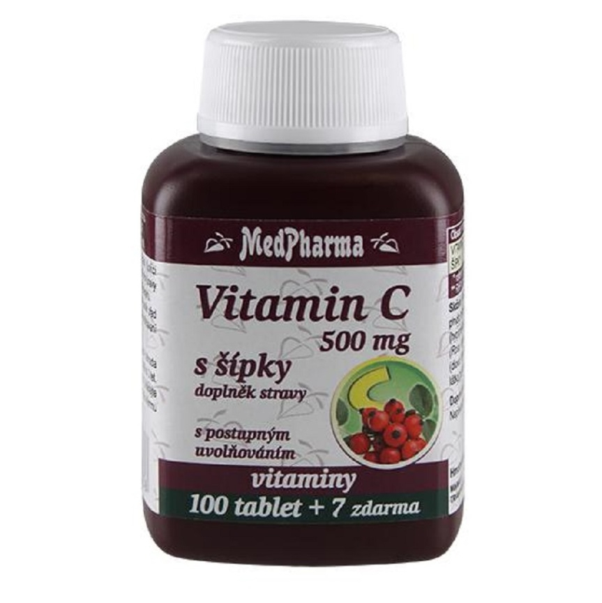 Levně MEDPHARMA Vitamín C 500 mg s šípky 107 tablet
