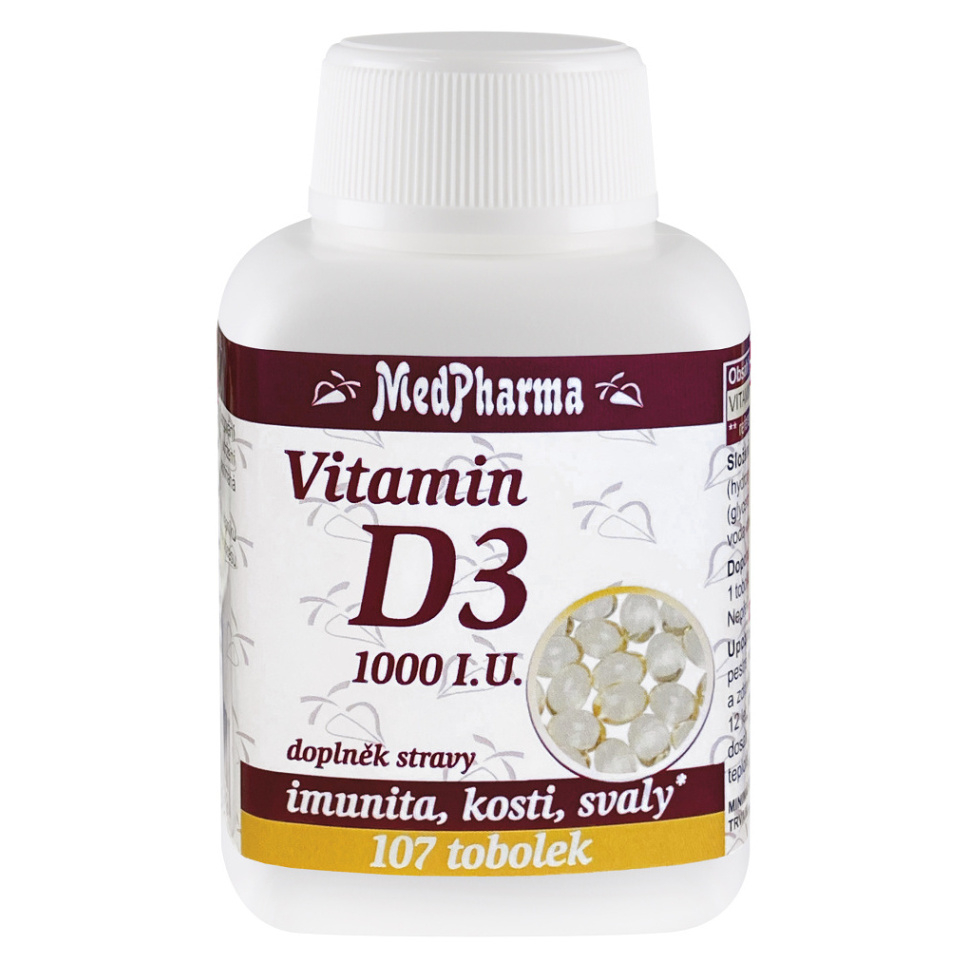 E-shop MEDPHARMA Vitamin D3 1000 I.U. 107 tobolek