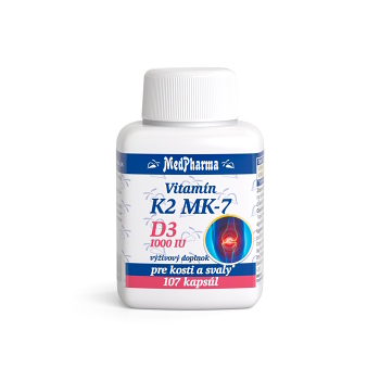 MEDPHARMA Vitamin K2 MK7 + D3 1000 IU 107 tobolek (Vitamín D) - Vícesložkové