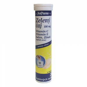 MEDPHARMA Zelený čaj 100 mg E +Se +Zn 20 tablet MEDPHARMA Zelený čaj 100 mg E +Se +Zn 20 tablet