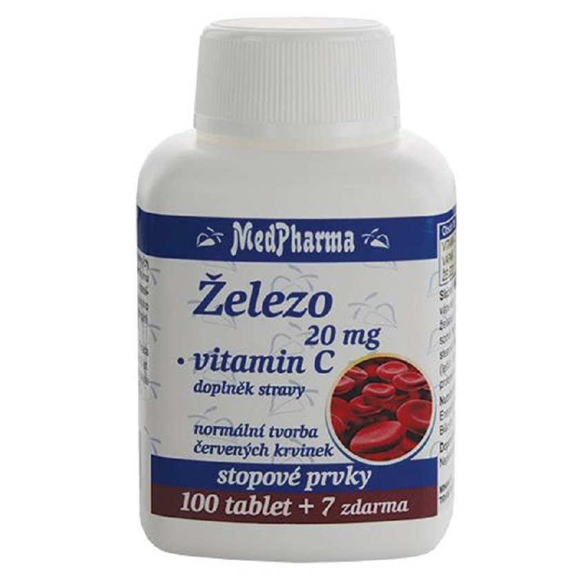 Levně MEDPHARMA Železo 20 mg + vitamin C 107 tablet
