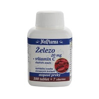 MEDPHARMA Železo 20 mg + vitamín C 107 tablet