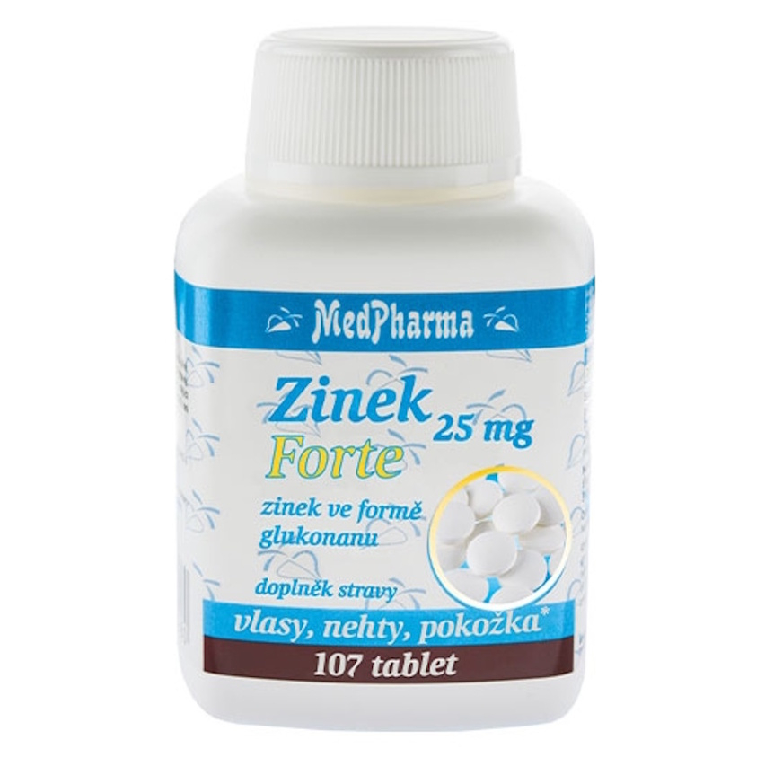 MEDPHARMA Zinek Forte 25 mg 107 tablet