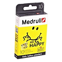 MEDRULL Kids dětská náplast tetovací Mr.Happy 10 kusů
