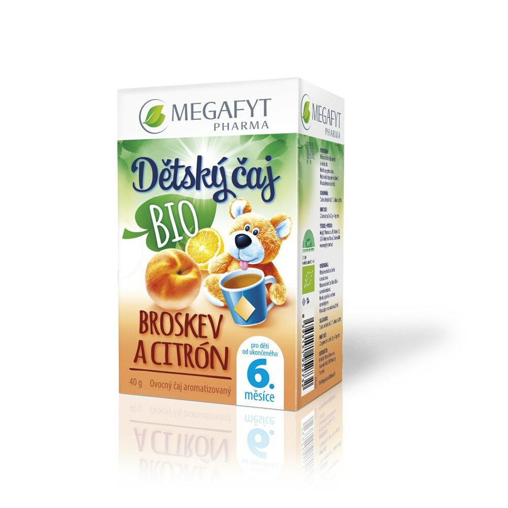 E-shop MEGAFYT Dětský čaj broskev a citrón BIO 20 x 2 g