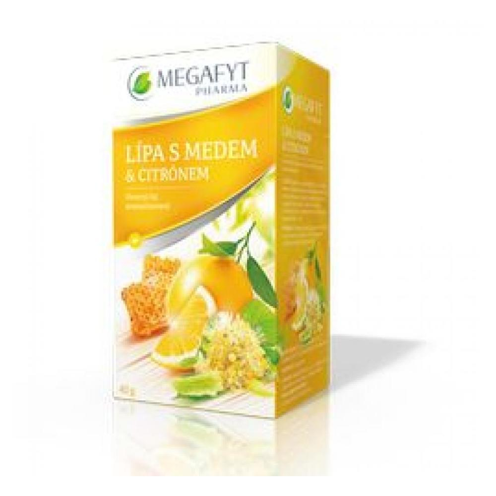 Levně MEGAFYT Ovocný čaj s lípou, příchutí medu a citrónu 20 x 2 g