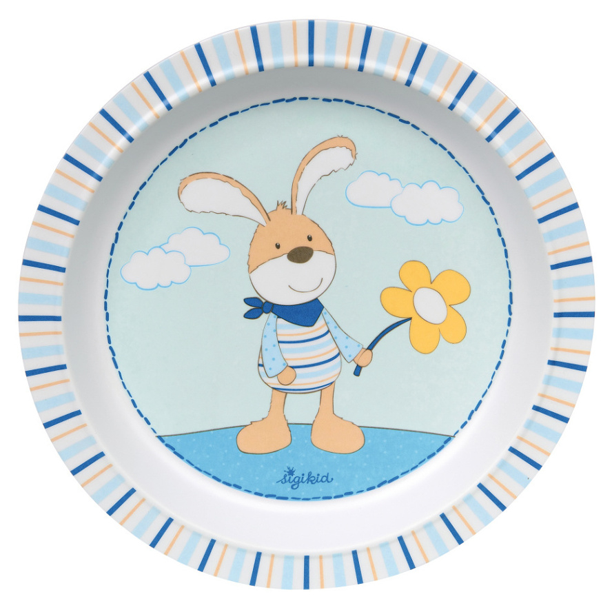 E-shop SIGIKID Melamin baby talířek se silikonem Semmel Bunny 21,5 cm