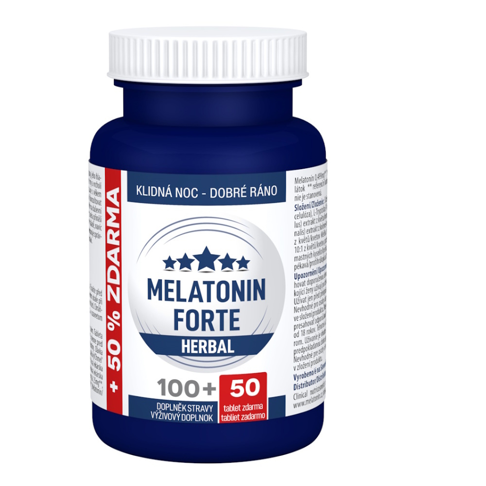 E-shop CLINICAL Melatonin forte herbal 100 + 50 tablet ZDARMA