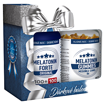 CLINICAL Melatonin Forte 200 tablet+Gummies 60 pektinových bonbónů (Na spánek) - Jednosložkové