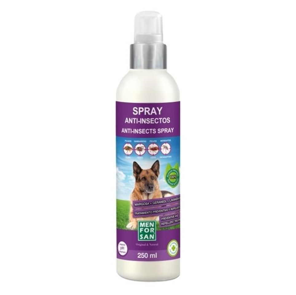E-shop MENFORSAN Antiparazitní sprej pro psy proti blechám a klíšťatům s extraktem z margosy 250 ml