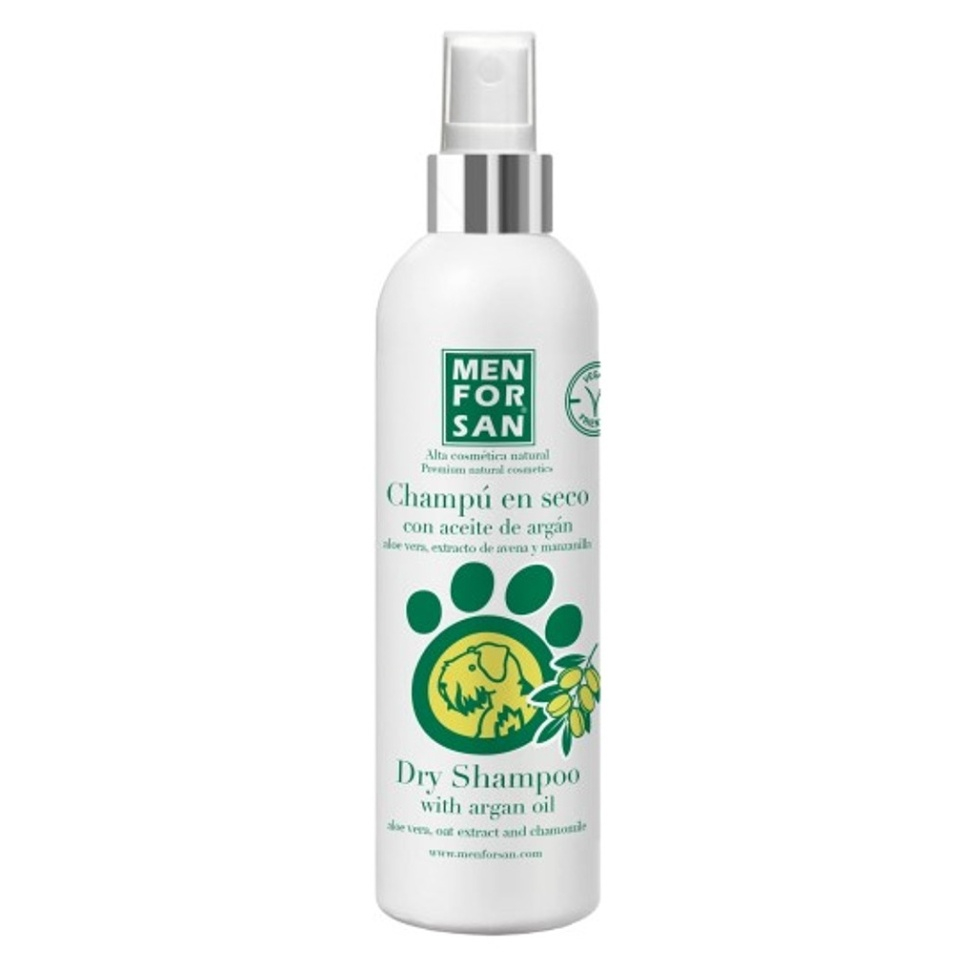 Levně MENFORSAN Suchý šampon s arganovým olejem pro psy 250 ml