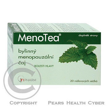 MenoTea bylinný menopauzový čaj 20 nálevných sáčků - Bolesti hlavy