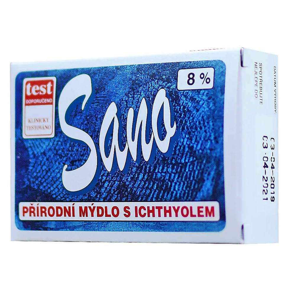 Levně MERCO Sano mýdlo s ichtyolem 8 % 100 g