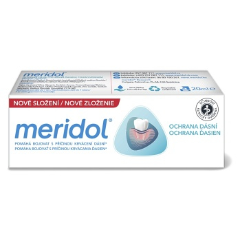 MERIDOL Zubní pasta Ochrana dásní 20 ml (Zubní pasty na citlivé zuby a dásně) - Ochranný, Protizánětlivý, Antibakteriální, Klasické