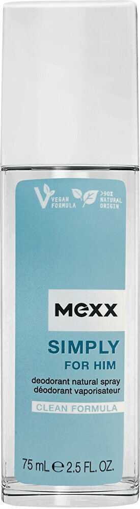 Levně MEXX Simply For Him Deodorant s rozprašovačem 75 ml