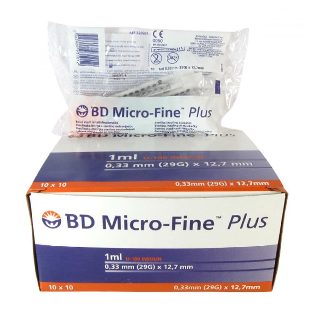 E-shop Microfine insulinová stříkačka 1ml U100 BD 100ks