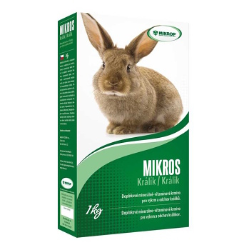 MIKROS Králík prášek 1 kg (Veterinární doplňky stravy pro králíky)