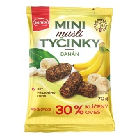 SEMIX Mini müsli tyčinky s banány bez lepku 70 g