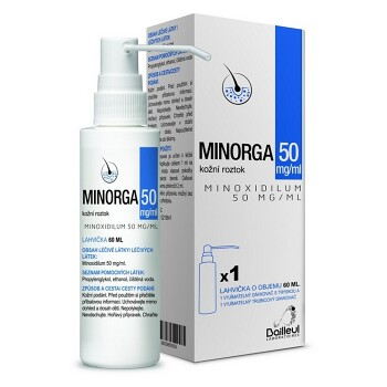 MINORGA 50mg/ml kožní roztok 60 ml (Vypadávání a růst vlasů) - Jednodruhové