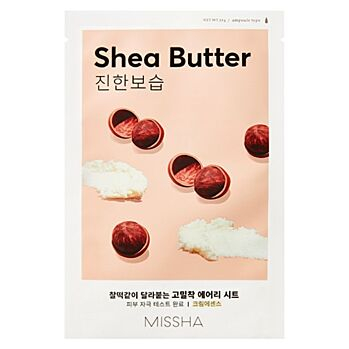 MISSHA Airy fit sheet mask shea butter plátýnková maska 19 g (Korejské pleťové masky) - Hydratační, Vyživující, Zklidňující
