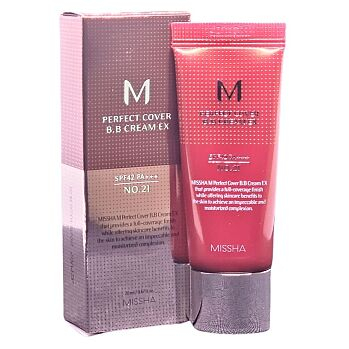MISSHA M Perfect cover BB krém EX SPF42/PA+++ odstín č.21 20 ml (Korejské tónovací přípravky) - Hydratační, Krycí, Ochranný faktor