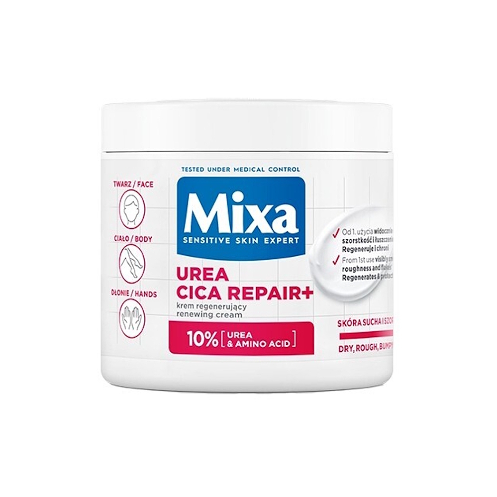 MIXA Tělový krém Urea Cica Repair+ 400 ml