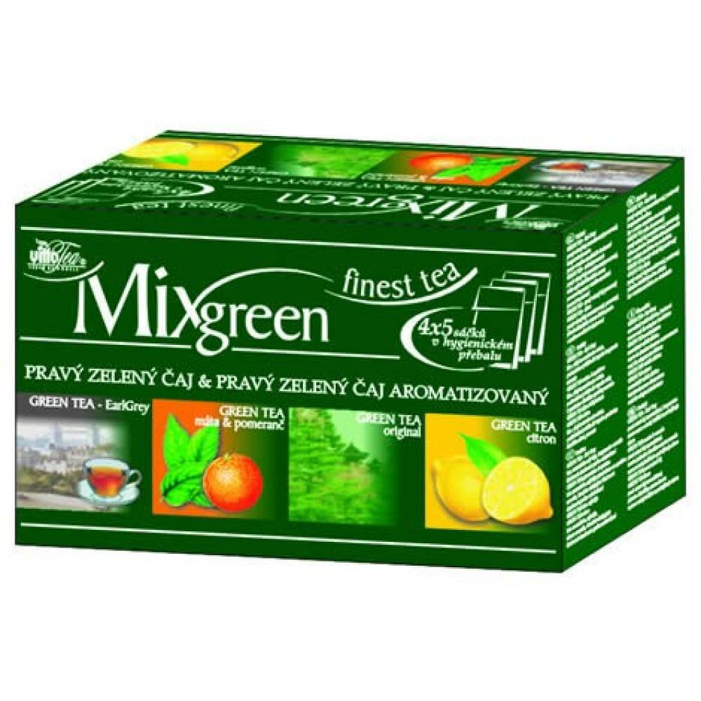 MIX GREEN pravý zelený čaj & pravý zelený čaj aromatizovaný porcovaný 20 x 1,75 g