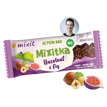 MIXIT Action mixitka Adama Ondry fík a lískový oříšek BIO 34 g (Tyčinky) - Sladké, BIO