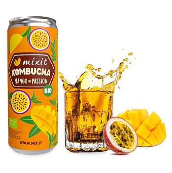 MIXIT Kombucha mango a passion fruit BIO 330 ml (Kombucha nápoje)