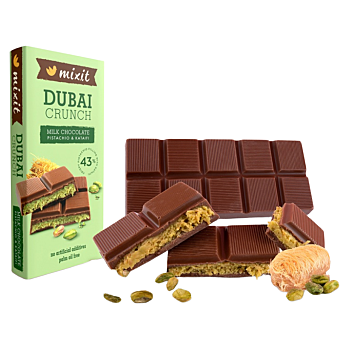 MIXIT Dubajská čokoláda s pistáciovou náplní 70 g (Čokolády) - Mléčné