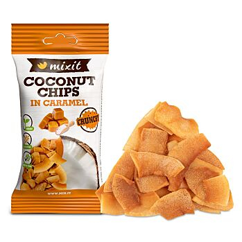 MIXIT Kokosové chipsy karamel 45 g (Kokos) - Sladké