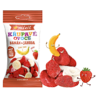 MIXIT Křupavé ovoce do kapsy banán a jahoda 23 g