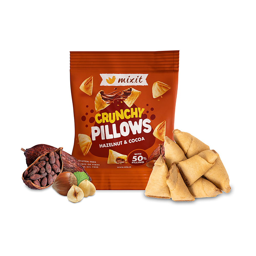 MIXIT Křupavé polštářky lískový oříšek a kakao 30 g