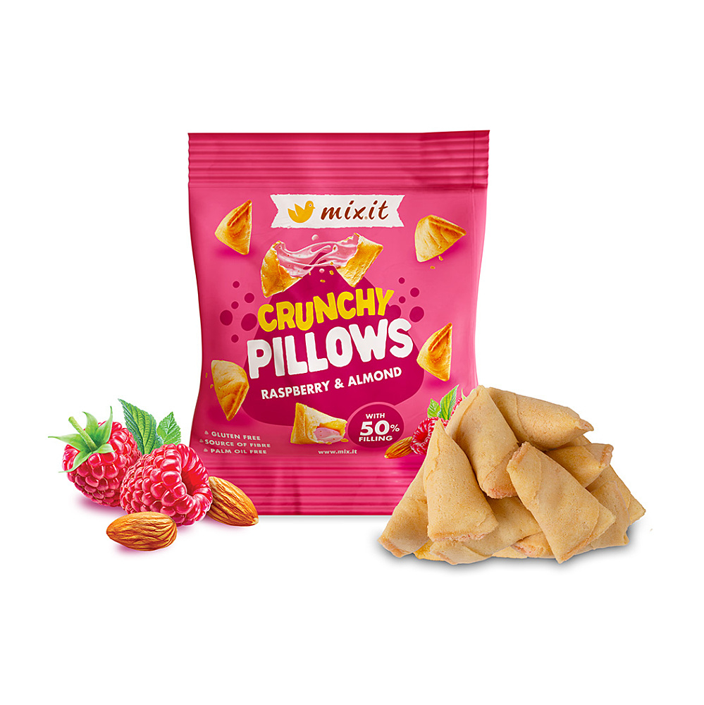 MIXIT Křupavé polštářky malina a mandle 30 g