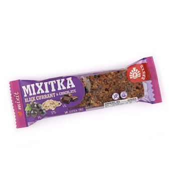 MIXIT Mixitka černý rybíz + čokoláda bez lepku 60 g, expirace