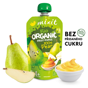 MIXIT Ovocná kapsička 100 % hruška 100 g (Svačinové kapsičky) - BIO