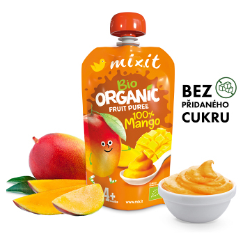 MIXIT Ovocná kapsička 100 % mango 100 g (Svačinové kapsičky) - BIO