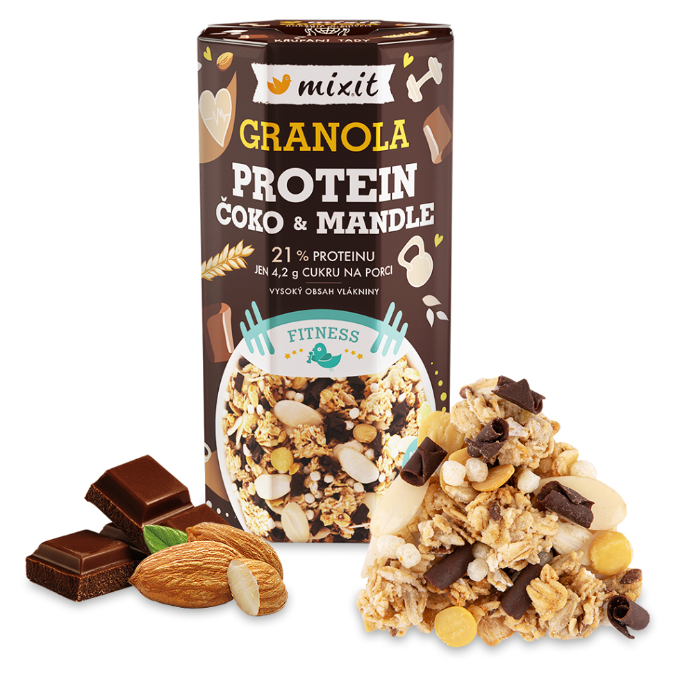E-shop MIXIT Proteinová granola čoko a mandle 450 g