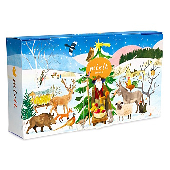 MIXIT Velký adventní kalendář 1229 g (Různorodé ovoce) - Přírodní, Vícesložkové