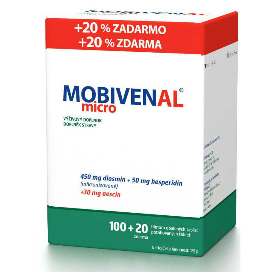Levně MOBIVENAL Micro 100+20 tablet ZDARMA