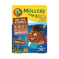MÖLLER´S Omega 3 želé rybičky Cola 45 kusů