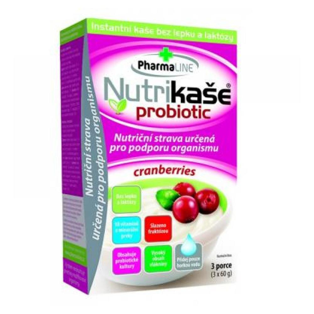 Levně PHARMALINE Nutrikaše probiotic S brusinkami 3x60 g