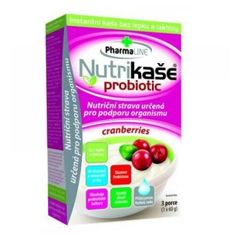 PHARMALINE Nutrikaše probiotic S brusinkami 3x60 g