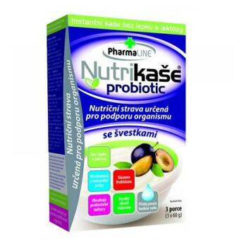 PHARMALINE Nutrikaše probiotic Se švestkami 3x60 g