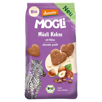 MOGLI Kakaové müsli sušenky s certifikací Demeter 3r+ BIO 125 g (Sušenky, piškoty a dětské křupky) - BIO