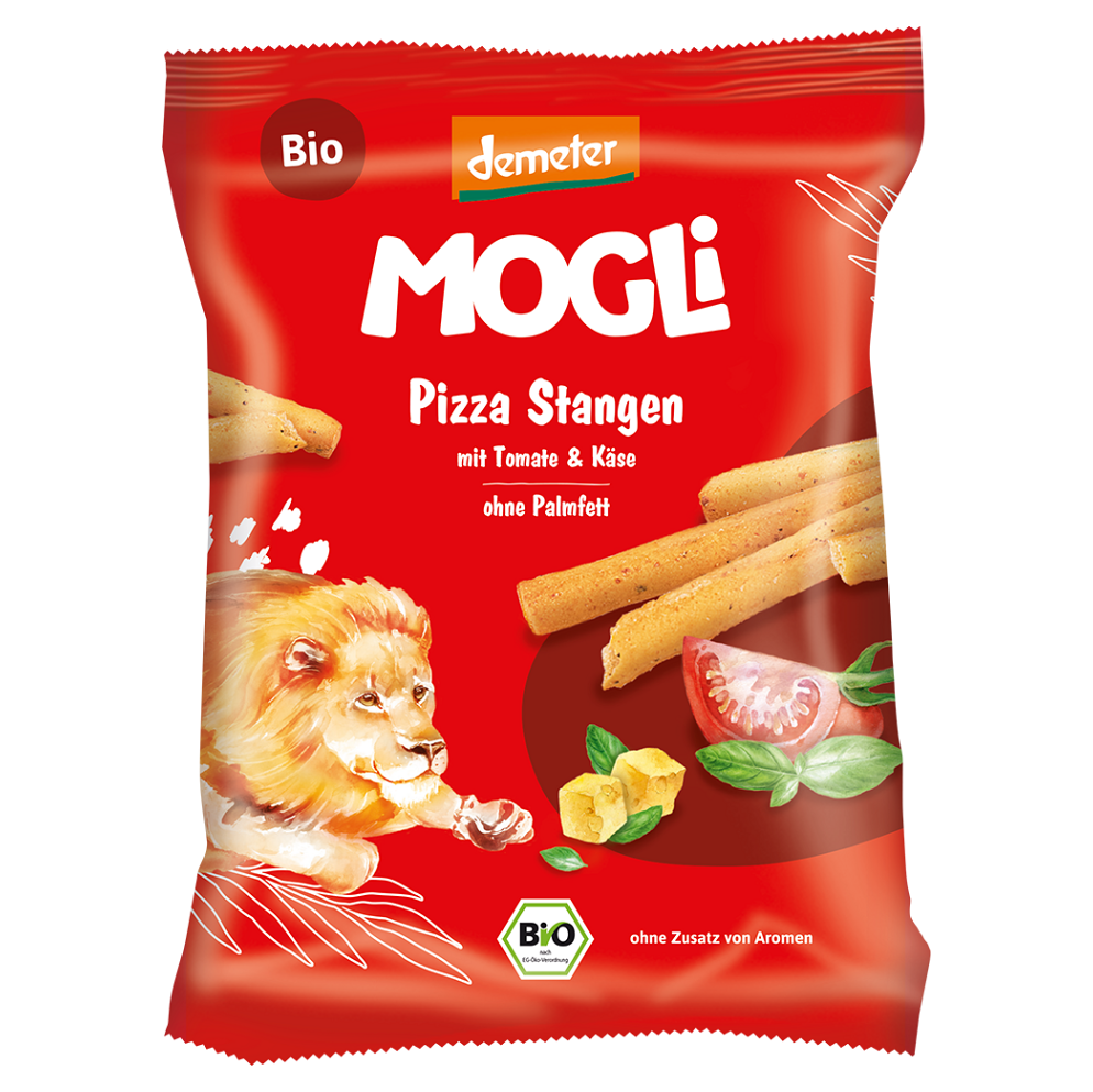 MOGLI Bio pizza tyčinky s rajčaty a sýrem 3r+ 75 g