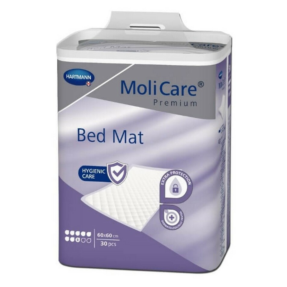 Levně MOLICARE Bed Mat Inkontinenční podložka 8 kapek 60 x 60 cm 30 kusů